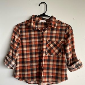 cropped flannel